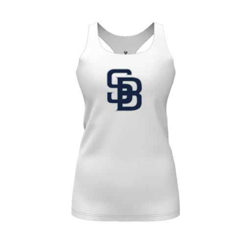 [FT0TRBWH-FYS-LOGO2] Decker Racerback Tank Top (Female Youth S, White, Logo 2)
