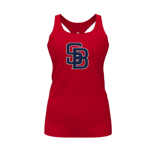 [FT0TRBRD-FYS-LOGO2] Decker Racerback Tank Top (Female Youth S, Red, Logo 2)