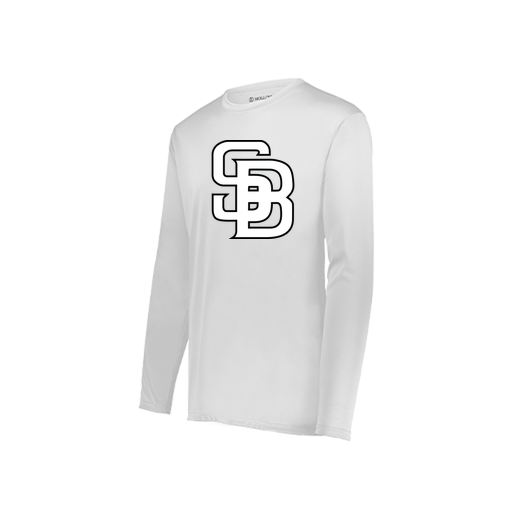 [222822.005.XS-LOGO1] Men's LS Smooth Sport Shirt (Adult XS, White, Logo 1)