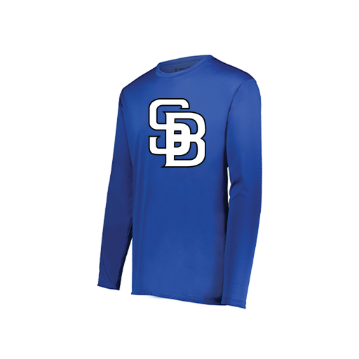 [222822.060.XS-LOGO1] Men's LS Smooth Sport Shirt (Adult XS, Royal, Logo 1)