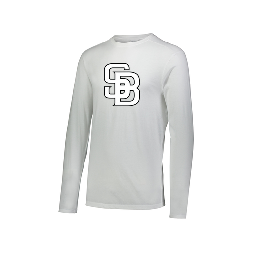 [FTLCUBWH-AXS-LOGO1] Decker Men's Tri-Blend T-Shirt - Long Sleeve (Adult XS, White, Logo 1)
