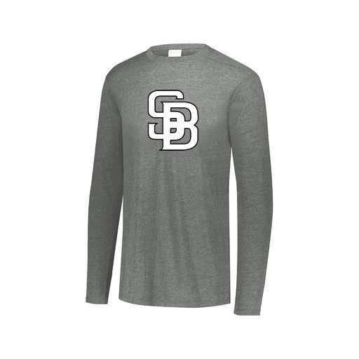 [FTLCUBGY-AXS-LOGO1] Decker Men's Tri-Blend T-Shirt - Long Sleeve (Adult XS, Gray, Logo 1)
