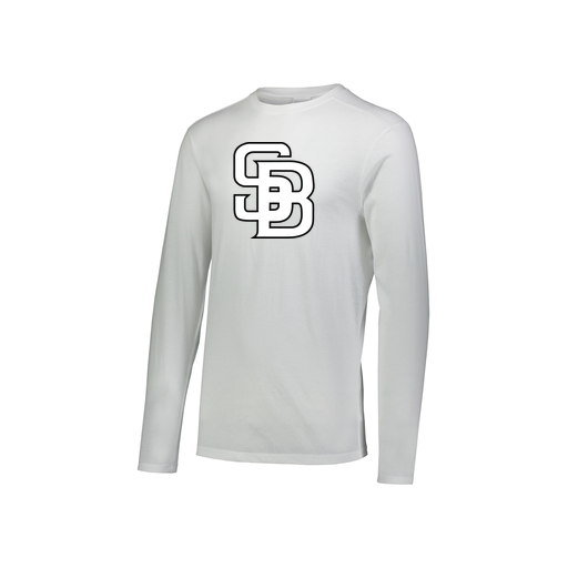[FTLCUBWH-YS-LOGO1] Decker Youth Tri-Blend T-Shirt - Long Sleeve (Youth S, White, Logo 1)