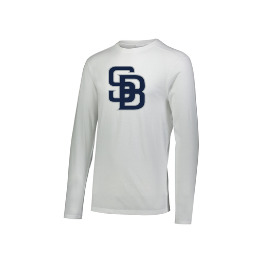 [FTLCUBWH-YS-LOGO2] Decker Youth Tri-Blend T-Shirt - Long Sleeve (Youth S, White, Logo 2)