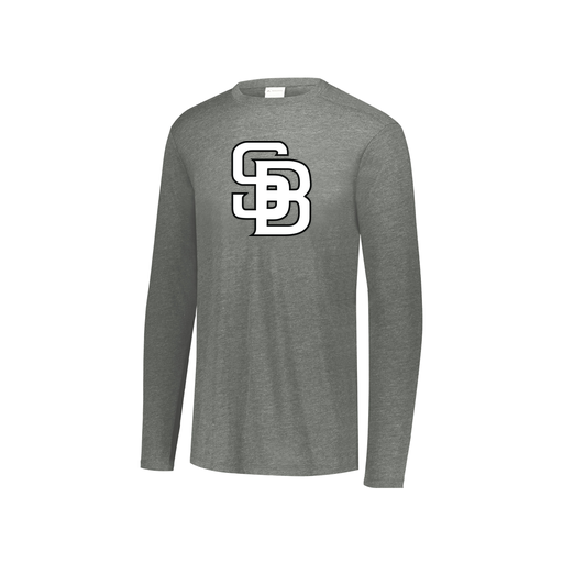 [FTLCUBGY-YS-LOGO1] Decker Youth Tri-Blend T-Shirt - Long Sleeve (Youth S, Gray, Logo 1)